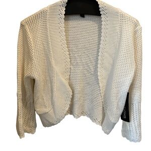 Notations petite medium open front shawl type sweater‎